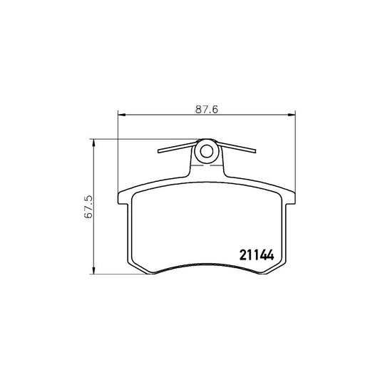 Hella 8DB 355 017 951 Brake Pad Set Not Prepared For Wear Indicator With Brake Caliper Screws
