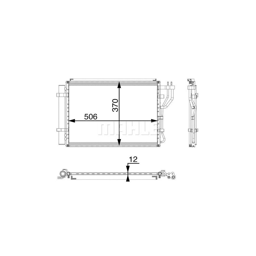 MAHLE ORIGINAL AC 48 000P Air conditioning condenser with dryer