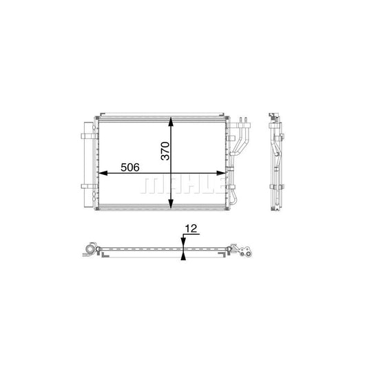 MAHLE ORIGINAL AC 48 000P Air conditioning condenser with dryer