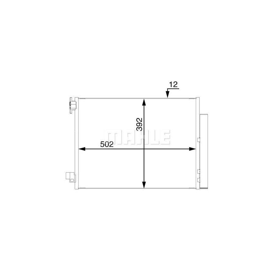 MAHLE ORIGINAL AC 73 000S Air conditioning condenser without gasket / seal, with dryer
