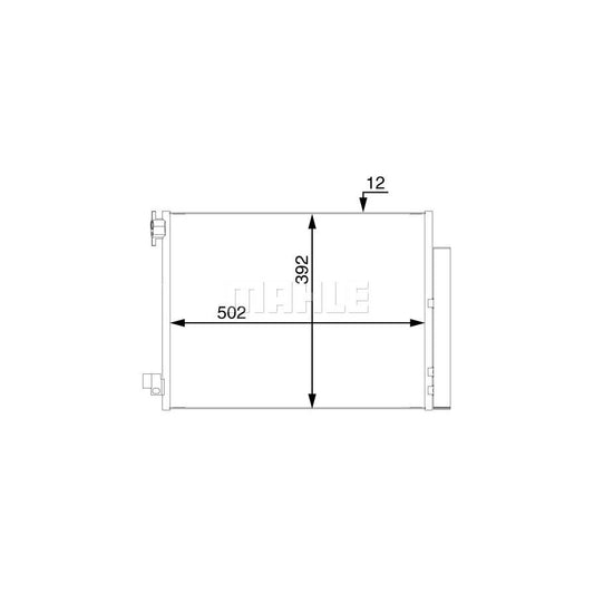 MAHLE ORIGINAL AC 73 000S Air conditioning condenser without gasket / seal, with dryer