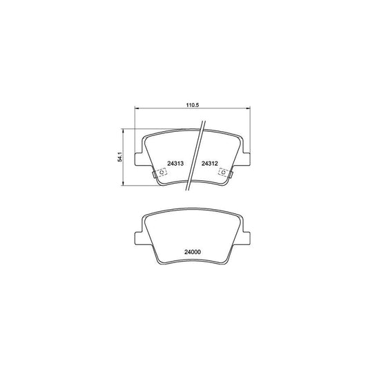 Brembo P 30 117 Brake Pad Set For Hyundai Santa Fe With Acoustic Wear Warning With Anti Squeak Plate