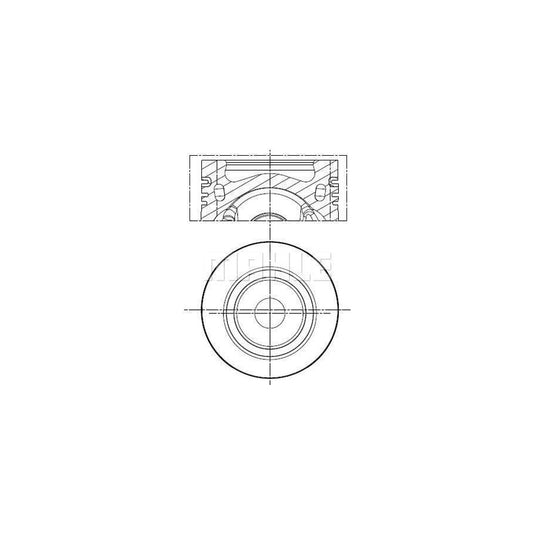 MAHLE ORIGINAL 028 PI 00141 002 Piston 81,50 mm, with cooling duct, with piston ring carrier