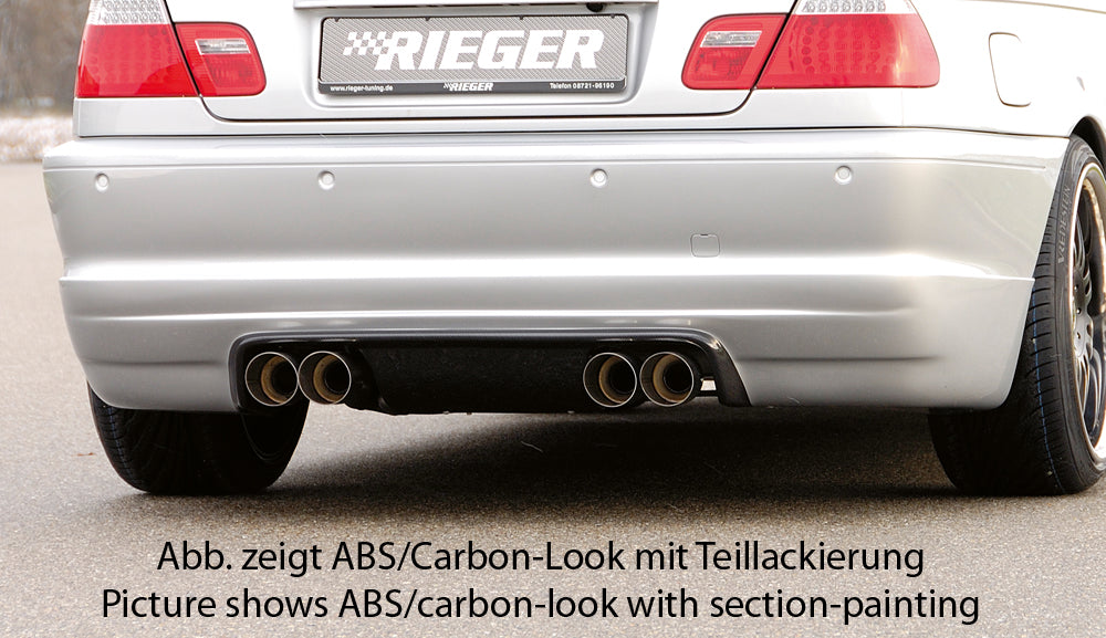 Rieger 00050113 BMW 3 Series E46 Rear Diffuser