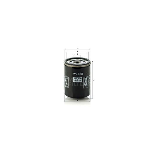 MANN-FILTER W 713/35 Oil Filter Spin-on Filter