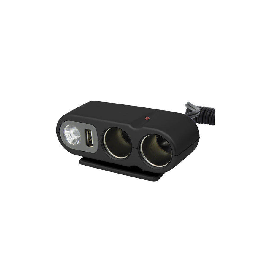 CARPOINT 0523434 Cigarette lighter splitter 12V, 5A, with cigarette lighter plug, with pipe
