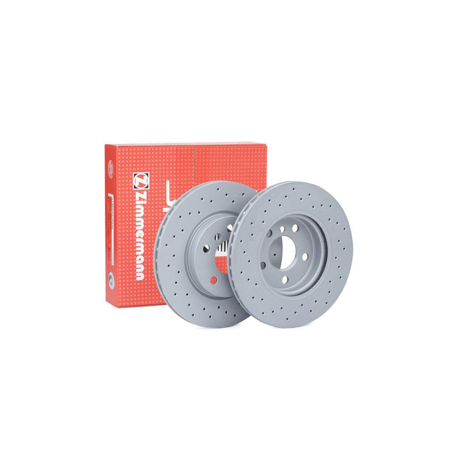 ZIMmERMANN SPORT COAT Z 150 2927 52 Brake Disc Internally Vented Perforated Coated High carbon
