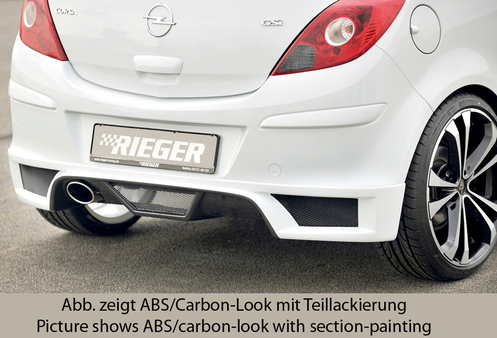 Rieger 00058947 Opel Corsa D Rear Diffuser for Tailpipe Left