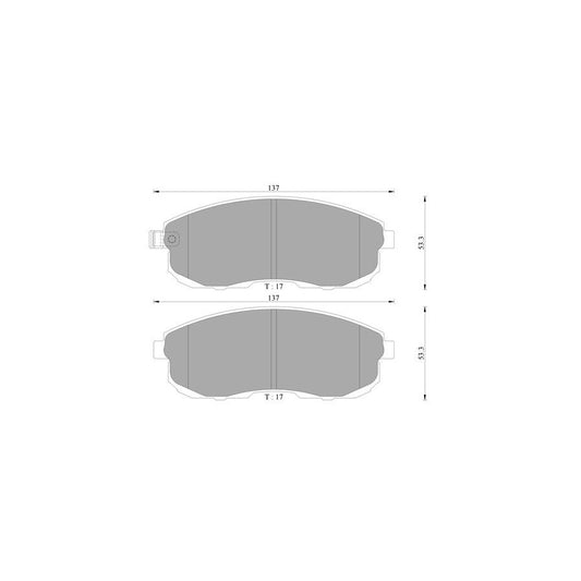 Bosch 0986Ab3043 Brake Pad Set With Acoustic Wear Warning With Anti Squeak Plate BP3043N