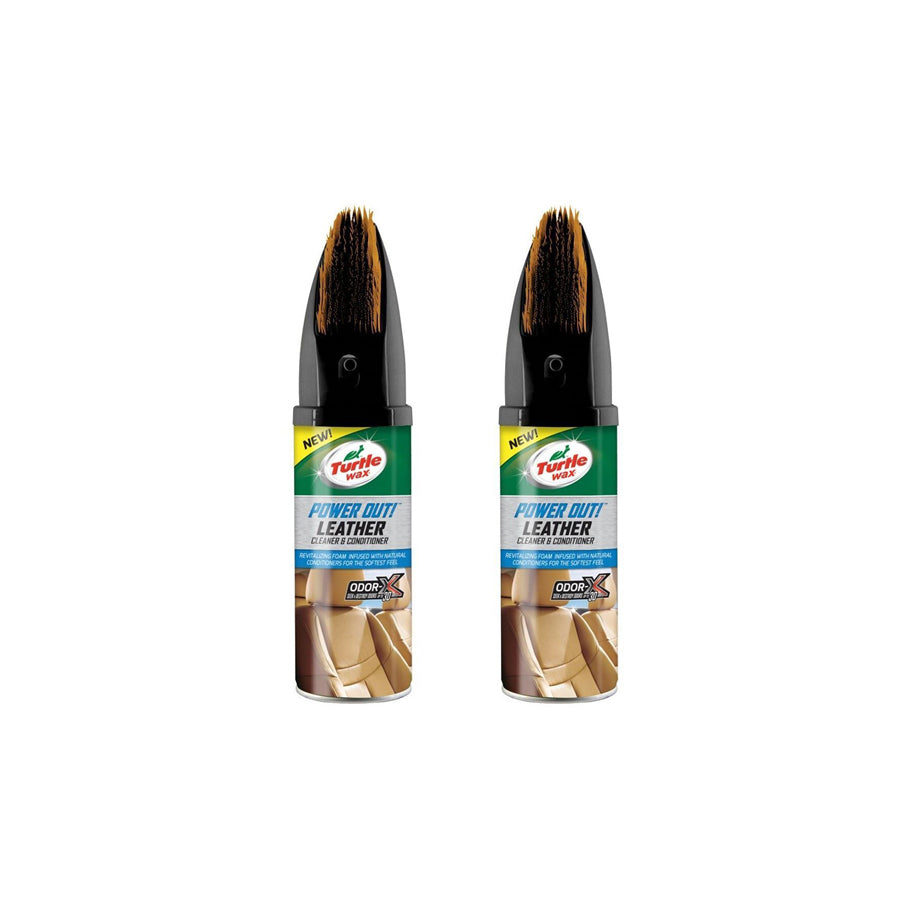 Turtle Wax Power Out Leather Cleaner 2 X 400 Ml