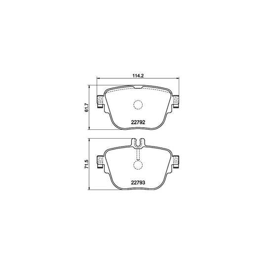 Hella 8DB 355 032 161 Brake Pad Set Prepared For Wear Indicator With Brake Caliper Screws