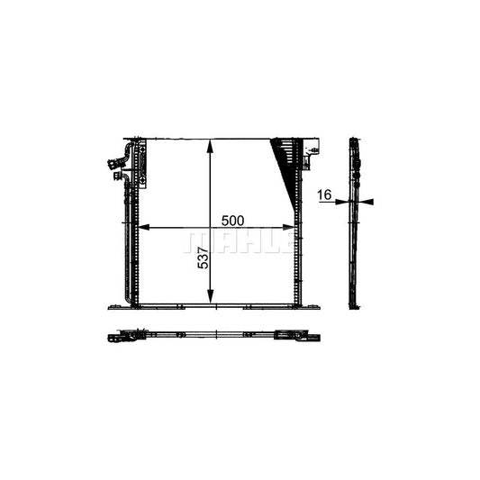MAHLE ORIGINAL AC 212 000P Air conditioning condenser without dryer