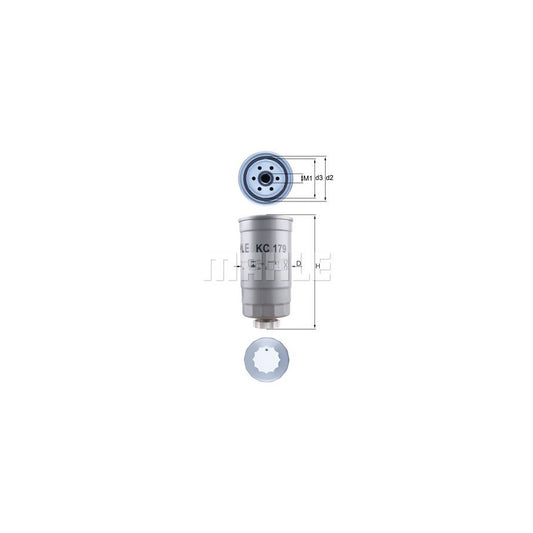 MAHLE ORIGINAL KC 179 Fuel filter Spin-on Filter