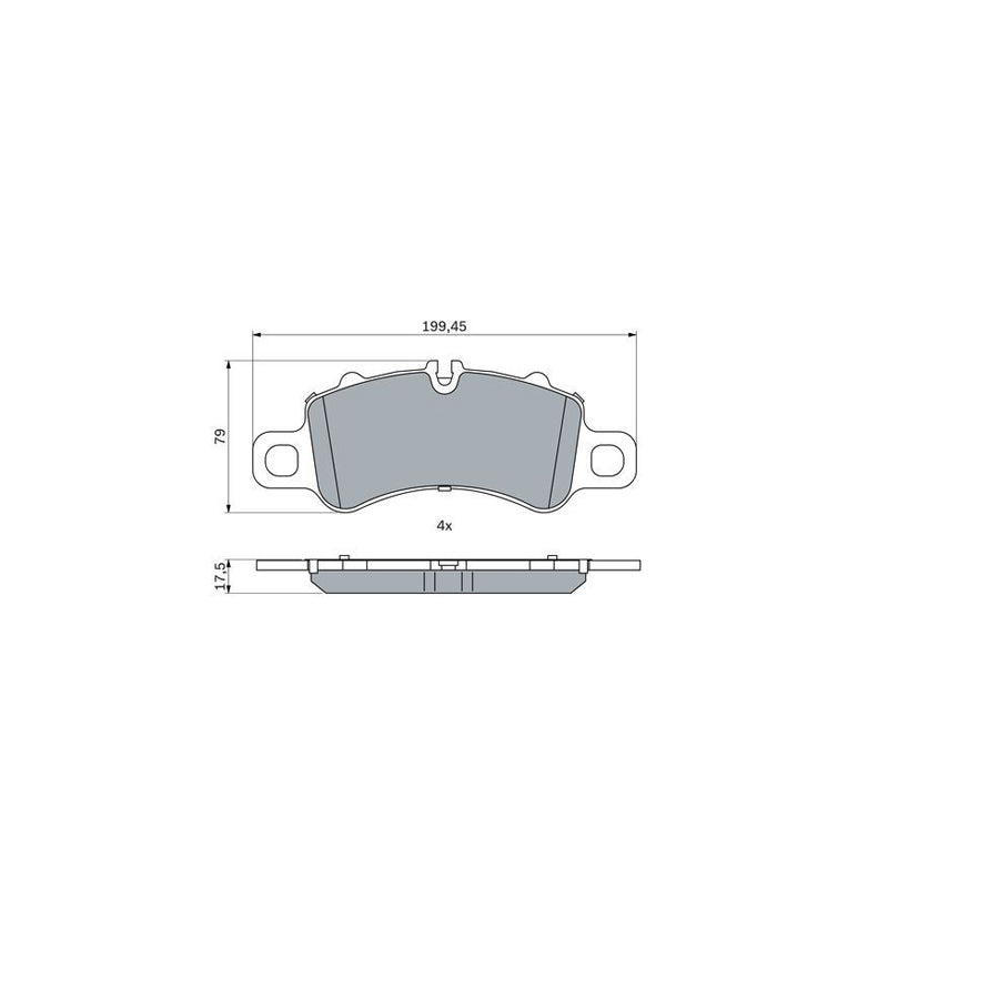 Bosch 0986424847 Brake Pad Set BP2448