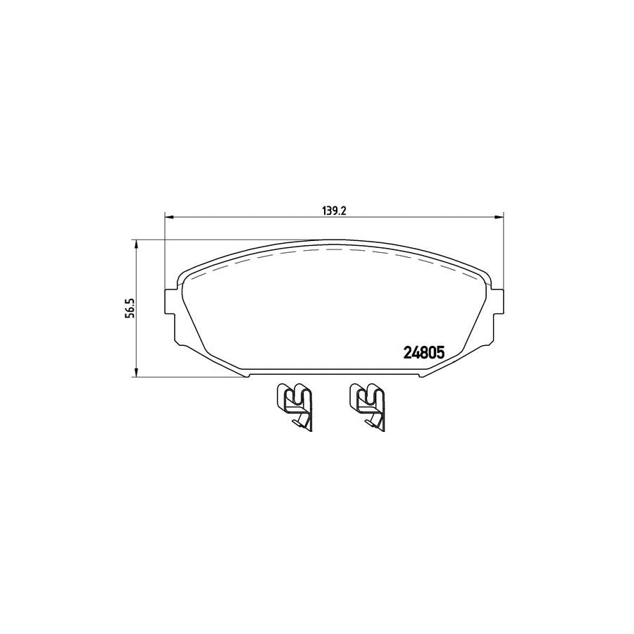 Brembo P 28 049 Brake Pad Set For Honda Odyssey With Acoustic Wear Warning