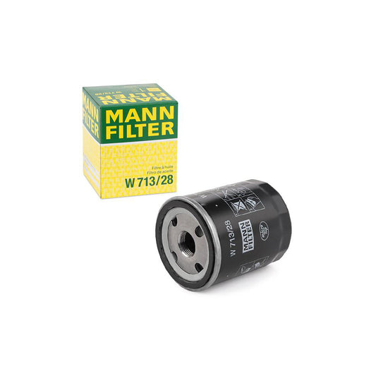 MANN-FILTER W 713/28 Oil Filter Spin-on Filter, with one anti-return valve
