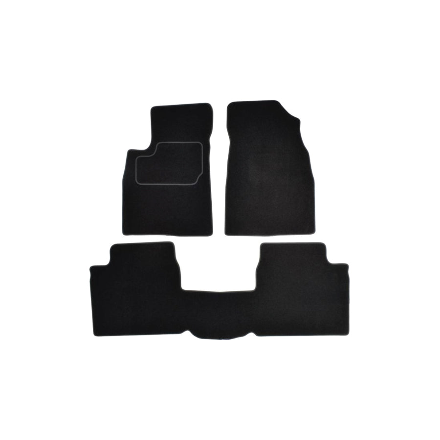 MAMMOOTH A041 KIA115 PRM 01 Floor mat set for KIA Opirus (GH) Textile, Front and Rear, Quantity: 3, Black