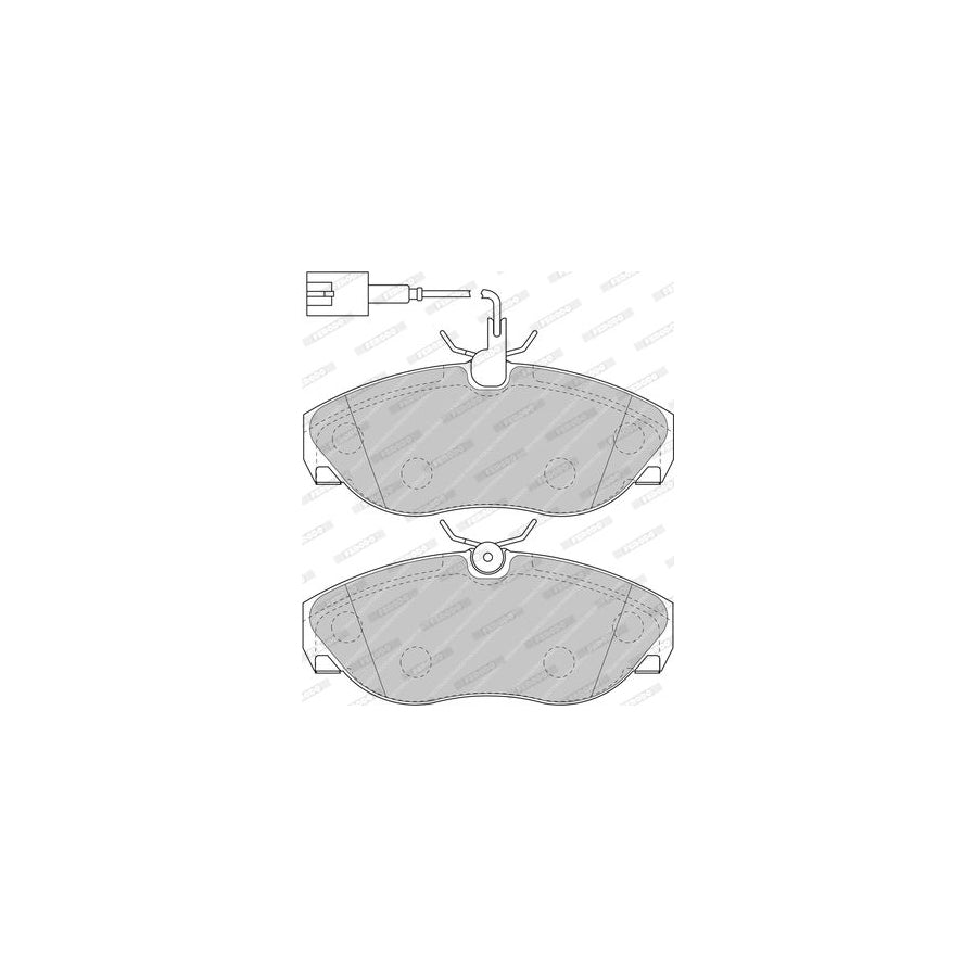 Ferodo Fdb1396 Brake Pad Set Incl Wear Warning Contact