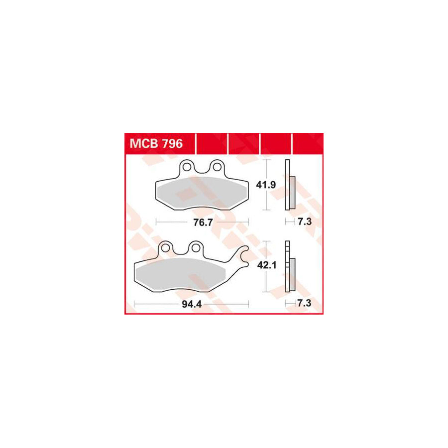 TRW Organic Allround Mcb796 Brake Pad Set