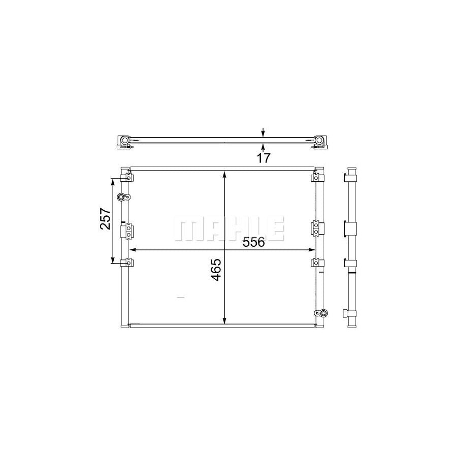 MAHLE ORIGINAL AC 474 000S Air conditioning condenser for TOYOTA Land Cruiser Prado 90 (J90) without dryer
