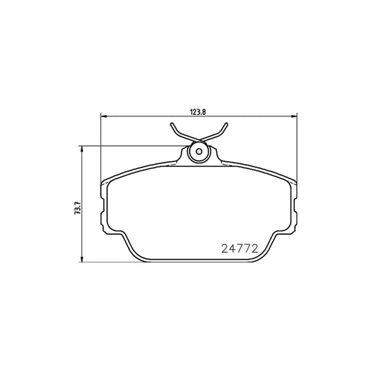 Hella 8DB 355 014 521 Brake Pad Set Not Prepared For Wear Indicator