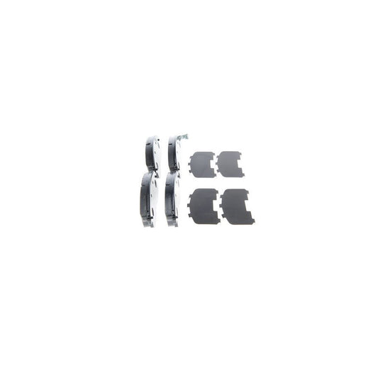 Bosch 0986494443 Brake Pad Set For Nissan Cube Z12 With Acoustic Wear Warning With Anti Squeak Plate BP1365