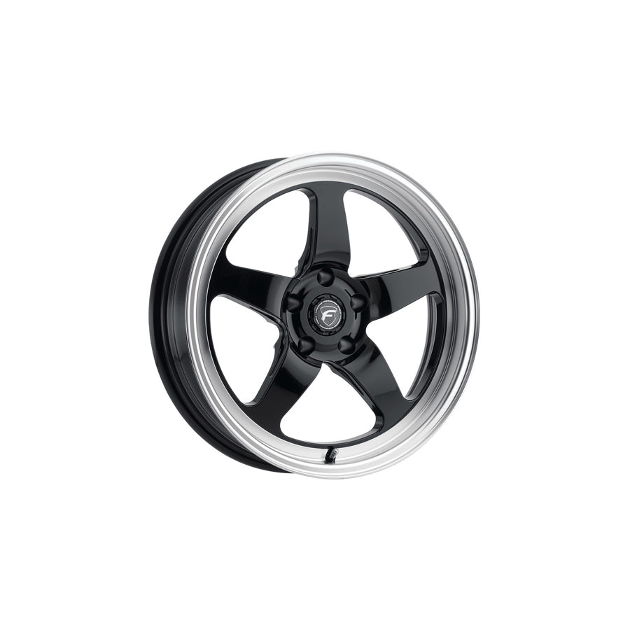 Forgestar F0918C022N23 18x5 D5 Drag Standard 5x120 ET-23 BS2.1 Gloss Black Machined Drag Racing Wheel