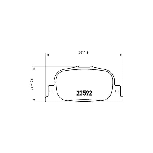 Hella 8DB 355 010 001 Brake Pad Set Not Prepared For Wear Indicator