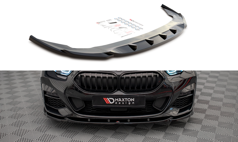 Maxton Design BM-2-44-MPACK-FD1T Front Splitter V.1 BMW Series 2 Gran Coupe M-Pack / M235i F44 | Duco Car Parts UK Car Parts