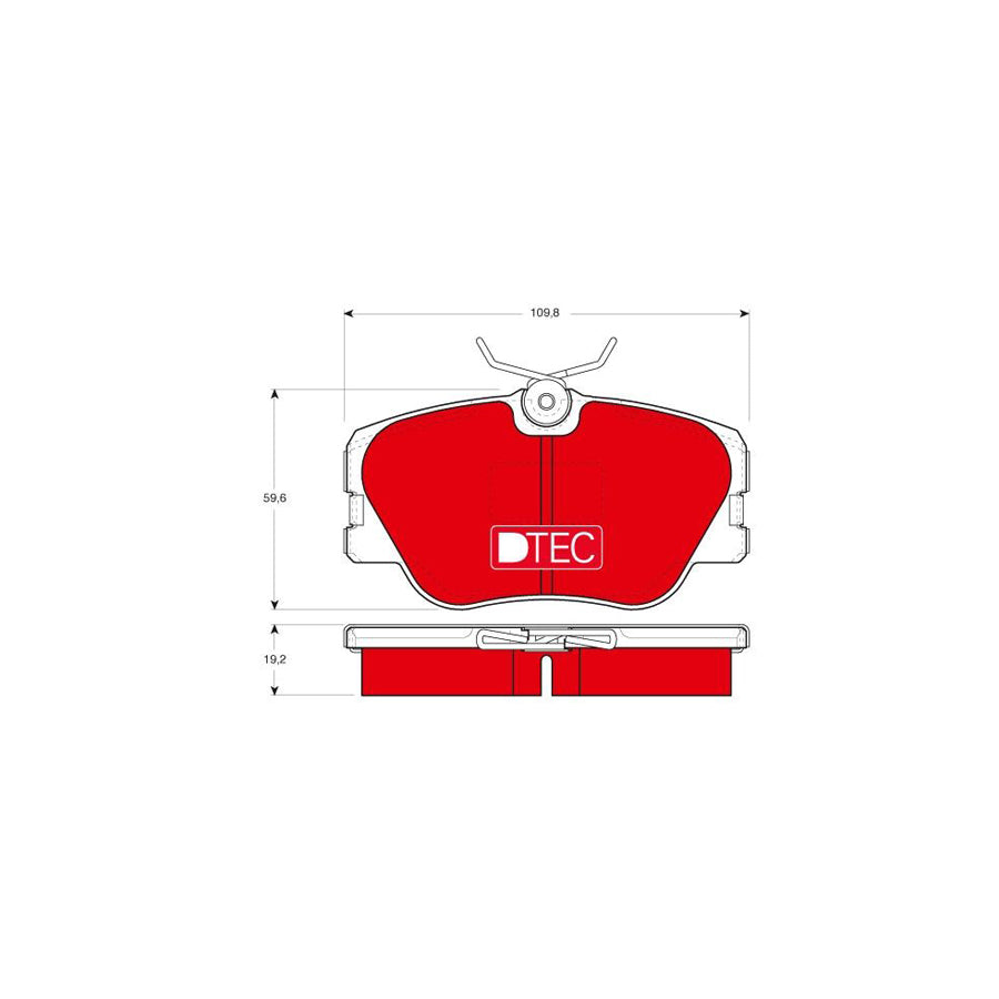 TRW Dtec Cotec Gdb818Dte Brake Pad Set Not Prepared For Wear Indicator With Brake Caliper Screws With Accessories