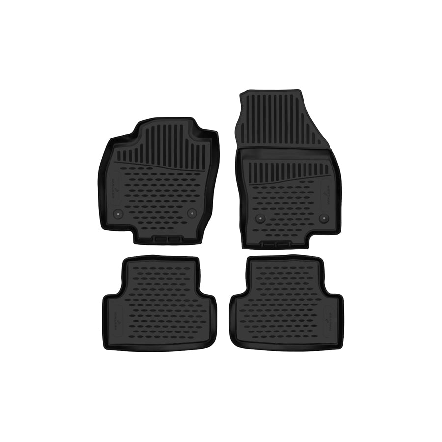 WALSER Tailored, XTR 75183 Floor mat set Elastomer, Front and Rear, Black