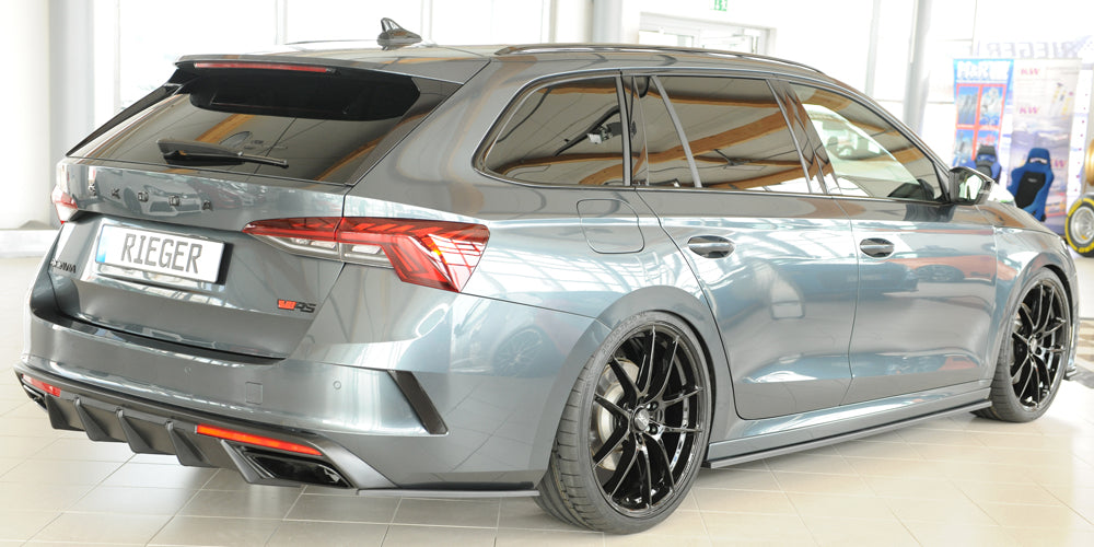Rieger 00079033 Skoda NX Right Side Skirt (Octavia RS & Octavia) -  Matte Black