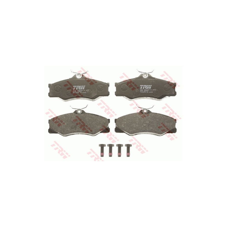 TRW Gdb399 Brake Pad Set For Not Prepared For Wear Indicator With Brake Caliper Screws With Accessories