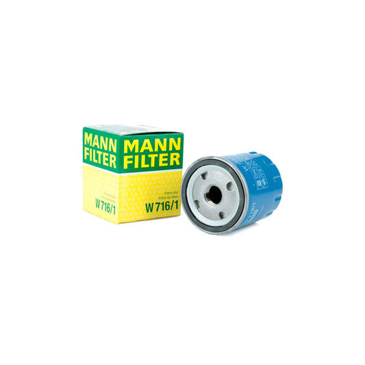 MANN-FILTER W 716/1 Oil Filter Spin-on Filter, with one anti-return valve