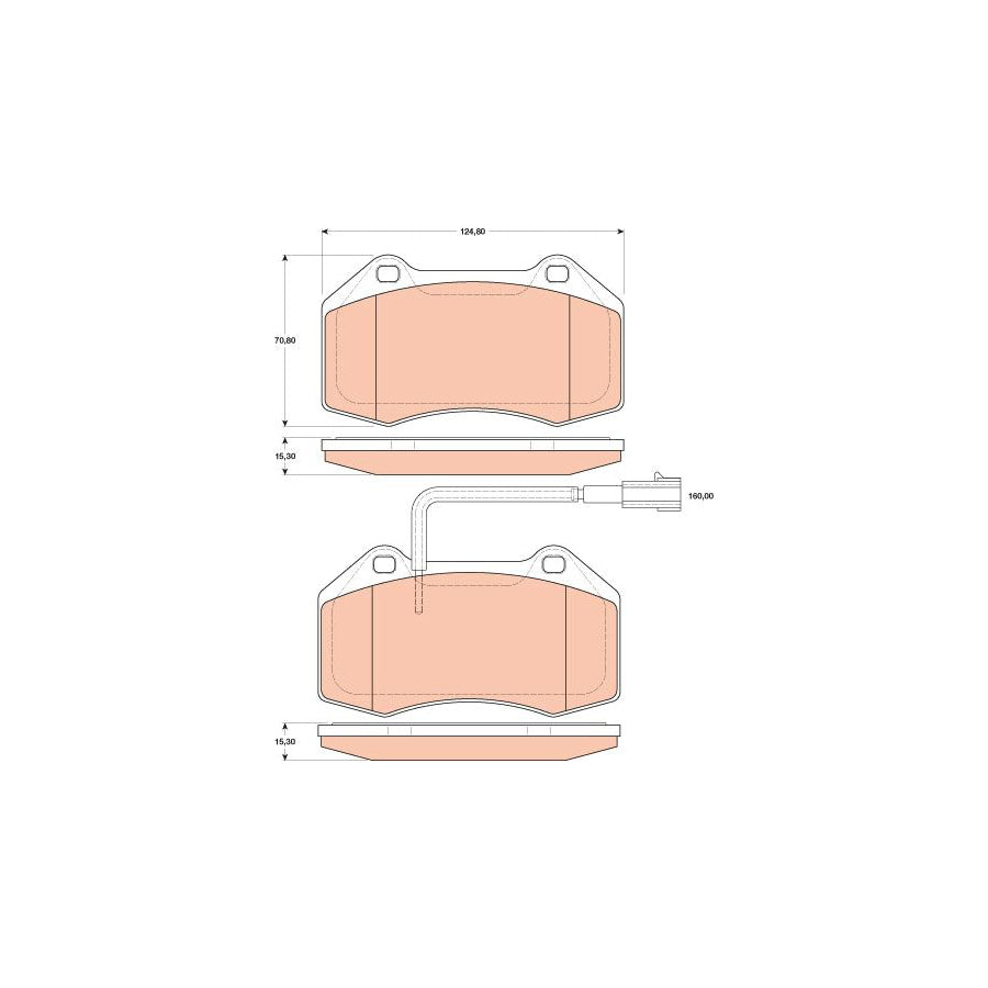 TRW Gdb1812 Brake Pad Set Incl Wear Warning Contact