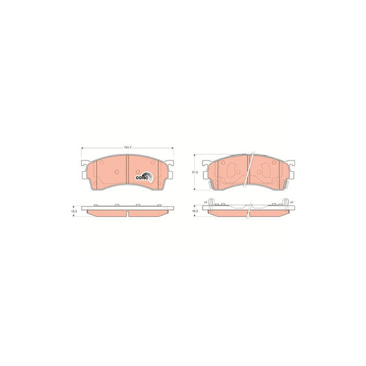 TRW Cotec Gdb3209 Brake Pad Set With Acoustic Wear Warning