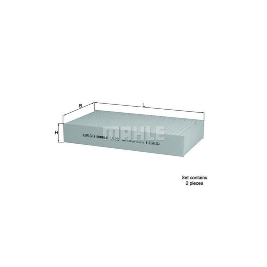 MAHLE ORIGINAL LA 295/S Pollen filter Particulate Filter