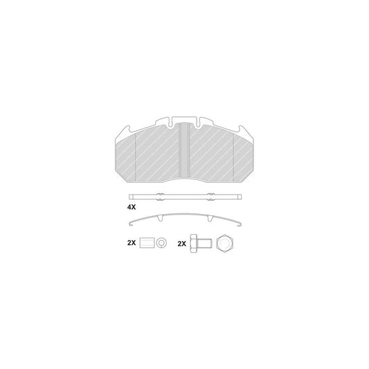 Ferodo Fcv1404Bfe Brake Pad Set Premier Prepared For Wear Indicator With Accessories