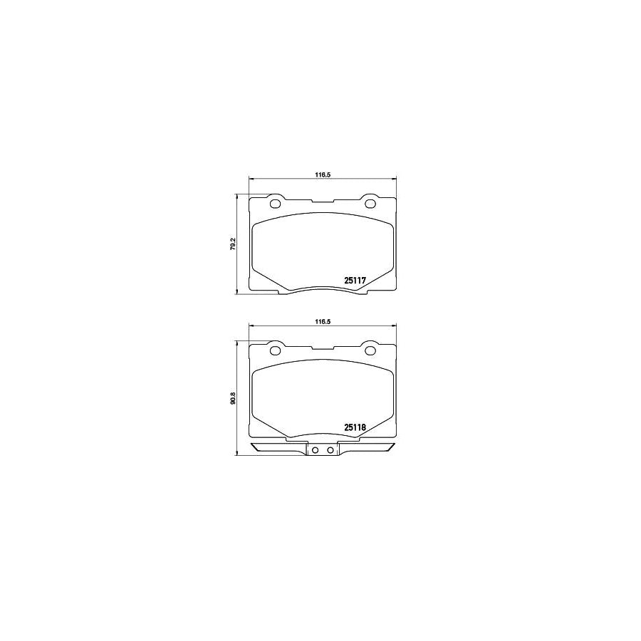 Brembo P 28 079 Brake Pad Set With Acoustic Wear Warning