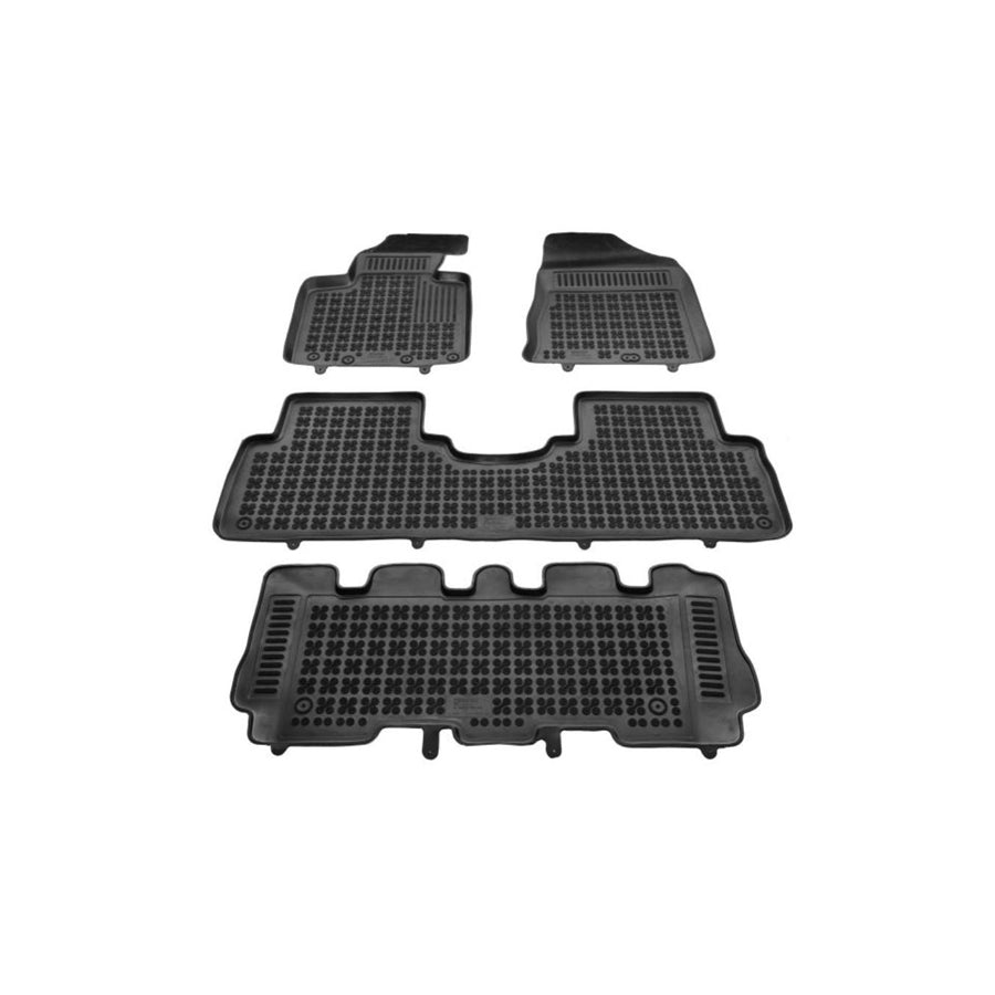 REZAW PLAST 201019 Floor mat set for KIA Sorento III (UM) Elastomer, Front and Rear, Black