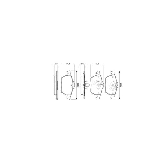 Bosch 0986424676 Brake Pad Set Front Axle Rear Axle With Mounting Manual BP392