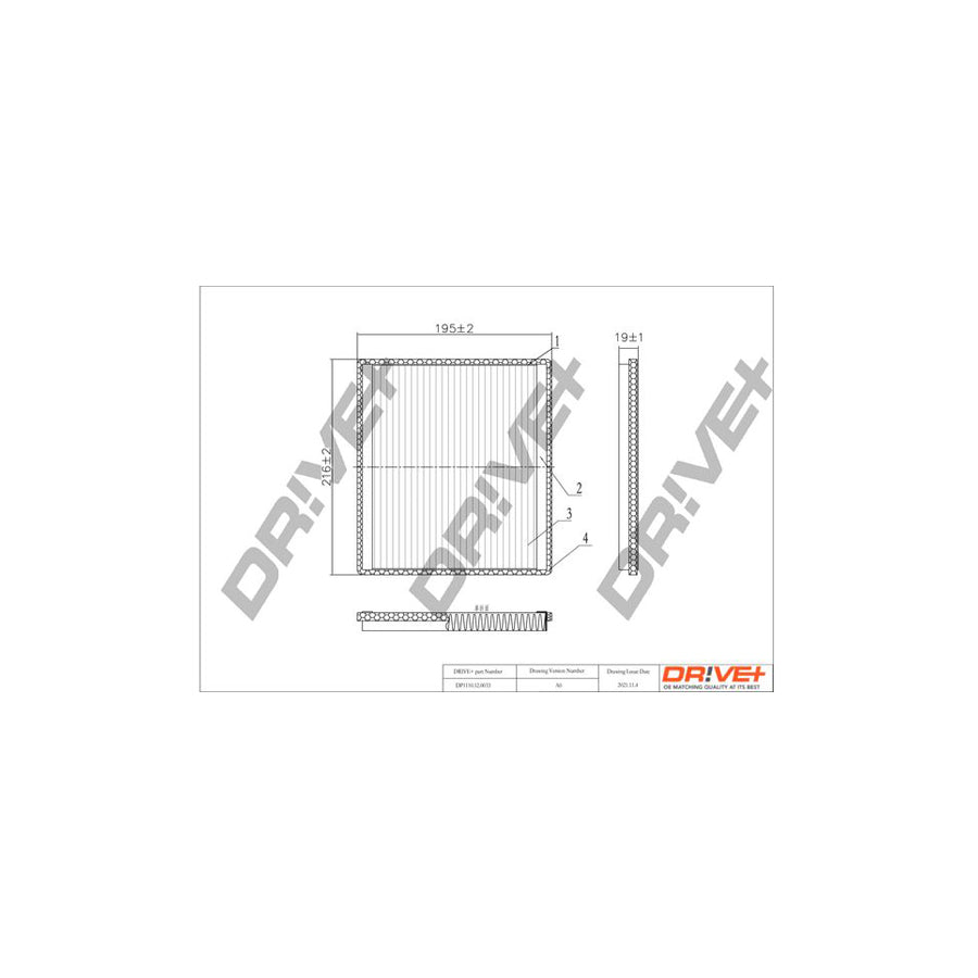Dr!Ve+ Dp1110.12.0033 Pollen Filter | Duco Car Parts UK Car Parts
