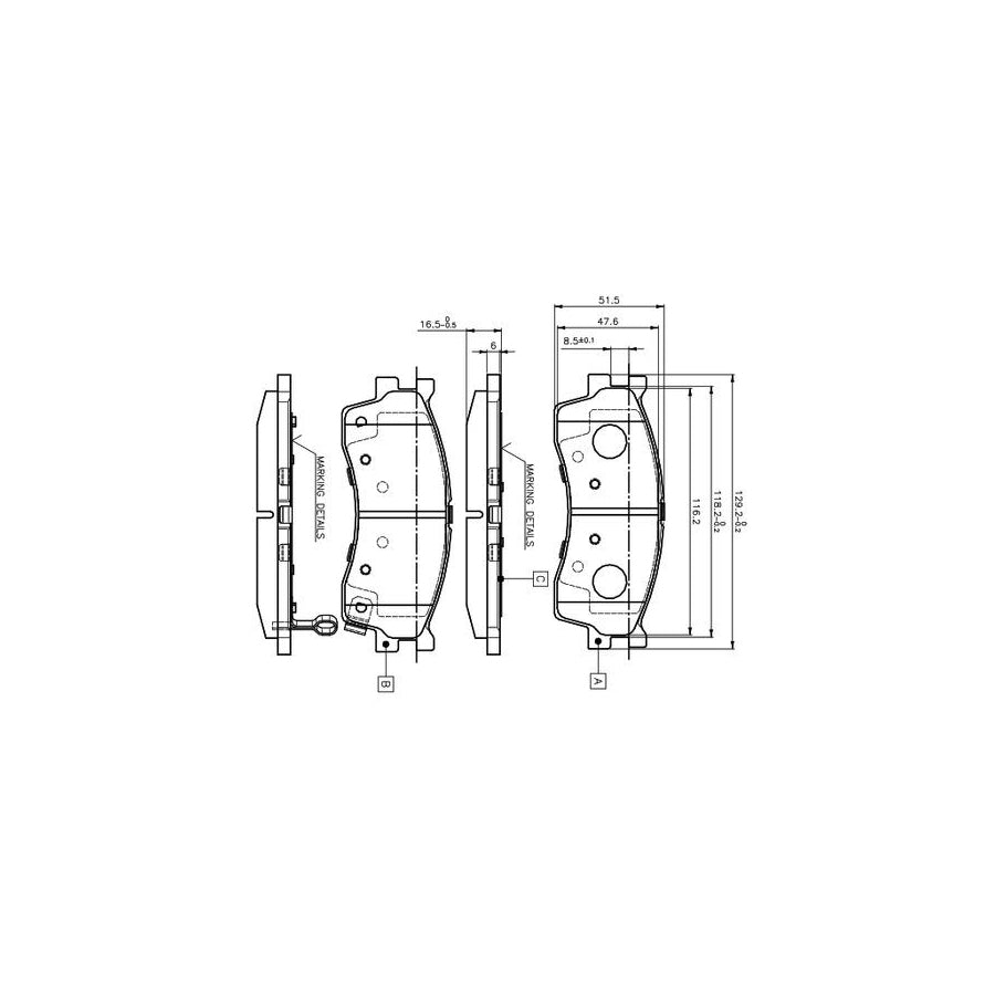 Bosch 0986Tb2229 Brake Pad Set Excl Wear Warning Contact With Accessories