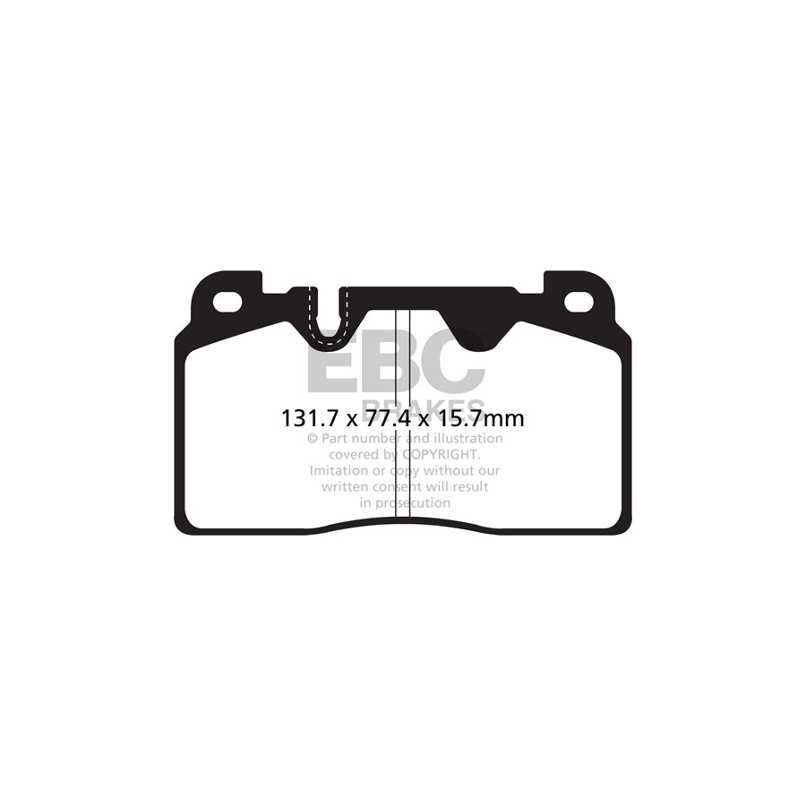 EBC Audi Redstuff Sport Front Brake Pads - Brembo Caliper (C7 A6 & C7 A7) (Pair)