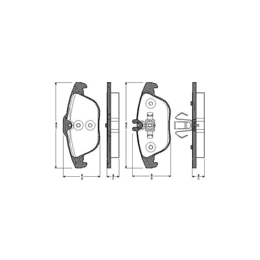 Bosch 0986Tb3049 Brake Pad Set Excl Wear Warning Contact With Accessories