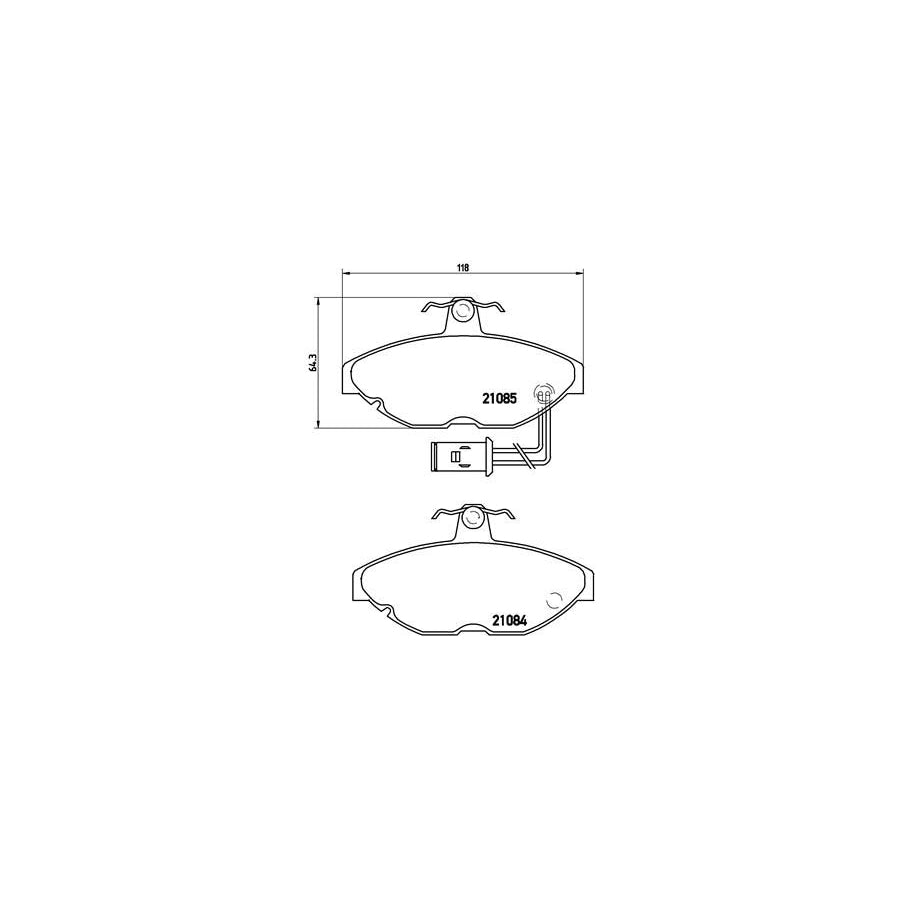 Brembo P 52 011 Brake Pad Set With Brake Caliper Screws