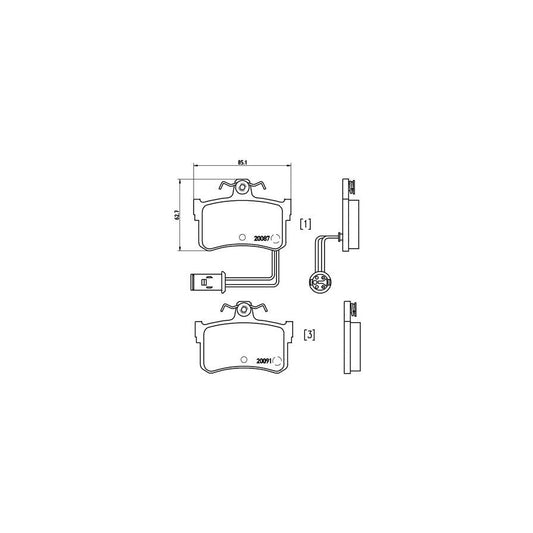 Brembo P 28 015 Brake Pad Set