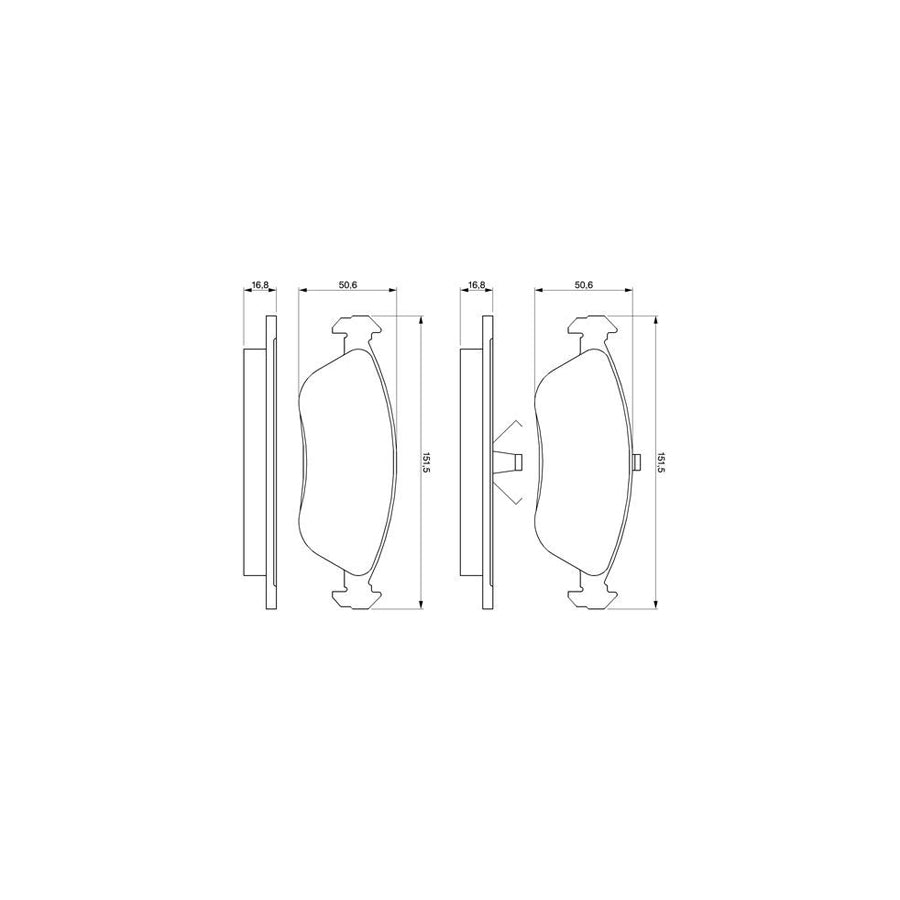 Bosch 0986461137 Brake Pad Set With Mounting Manual BP586