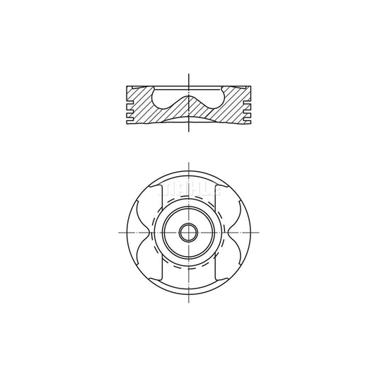 MAHLE ORIGINAL 004 56 02 Piston 88,5 mm, with piston ring carrier, without cooling duct