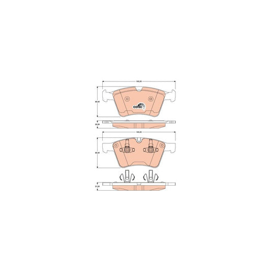 TRW Cotec Gdb1797 Brake Pad Set Prepared For Wear Indicator